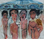 Manège humain - huile sur toile - 120 x 115 cm (Galerie Claire Corcia, Paris)